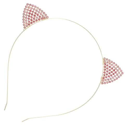 Healvian Strass Stirnband Katzenohren Damen Cosplay Zubehör Halloween Stirnband Für Damen Katzen Zubehör Kostüm Party Stirnbänder Für Erwachsene Ohr Stirnbänder Für Damen Cosplay von Healvian