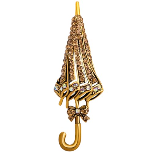 Healvian Strassbesetzte Regenschirm Brosche Anstecknadel für Kleidung Modisches Accessoire aus Hochwertiger Legierung Vielseitig für Anzüge Kleider Schals und Hüte Stilvolle Geschenkidee von Healvian