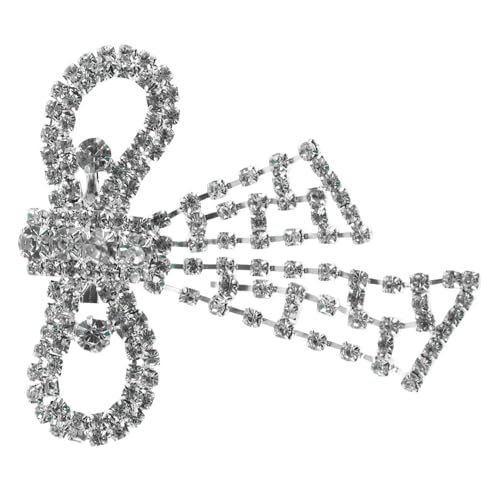 Healvian Strassbrosche mit Schleifen Quasten design Vielseitige Anstecknadel für Damen Funkelnde Glasrhinestone Schuh Kleidungsdekoration für Hochzeiten und Partys von Healvian