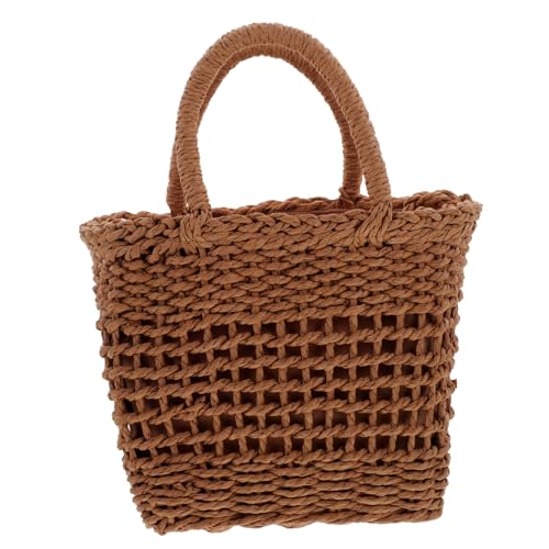 Healvian Straw Crossbody Bag Damen Kleine Handtasche Sommer Strandtasche Geflochtene Umhängetasche Leichte Stroh Tasche für Freizeit Shopping und Urlaub von Healvian
