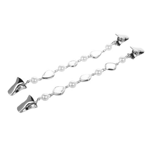 Healvian Strickjacken Clips mit Funkelnden Kristallen Vielseitiger Taillenstraffer und Schalclip für Damen Dekorative Brosche mit Kette Schützt vor Einblicken Teiliges Quadratische von Healvian