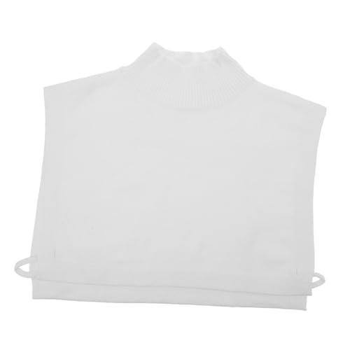 Healvian Stück Pullover gefälschter Kragen Rollkragen Fake Falscher Rollkragenpullover gestrickter Kragen falsches Halsband abnehmbare Kragen falscher Hemdkragen Garn Weiß von Healvian