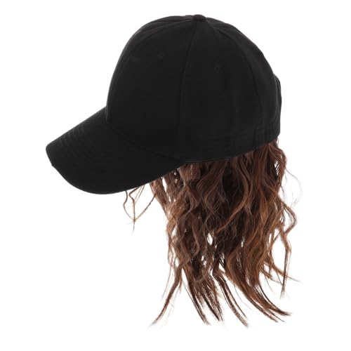 Healvian Stylische Baseballkappe mit Integrierter Kurzer Lockiger Perücke Damen Haarteil Mütze Modisch Bequem für Outdoor Camping Party Freizeit Healvian Stylische Baseballkappe mit Integrierter Kurzer Lockiger Perücke Damen Haarteil Mütze Modisch Bequem für Outdoor Camping Party Freizeit von Healvian