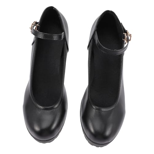 Healvian Stylische Damen High Heels Rundkopf Weite Pumps Strapazierfähiges Obermaterial Hoher Party Arbeit Hochzeit und Besondere Anlässe von Healvian