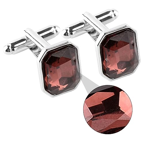 Healvian Stylische Damen Manschettenknöpfe mit Funkelnden Strasssteinen Runde Hemdmanschettenknöpfe Elegantes Design für Casual und Formelle Anlässe Angenehm zu Tragen Glänzend Poliert von Healvian