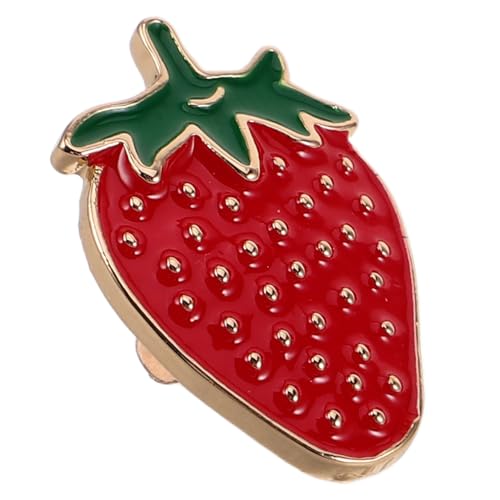 Healvian Süße Erdbeer Brosche Anstecknadel Cartoon Design Strapazierfähiges Material Modische Schmuck Accessoires Für Frauen Mädchen Geburtstagsschal Anstecker von Healvian