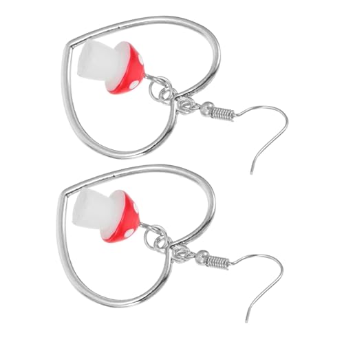 Healvian Süße Pilz Ohrstecker Damen Schmuck Symmetrisch Valentinstag Ohrringe für Frauen und Mädchen Alltag Party von Healvian