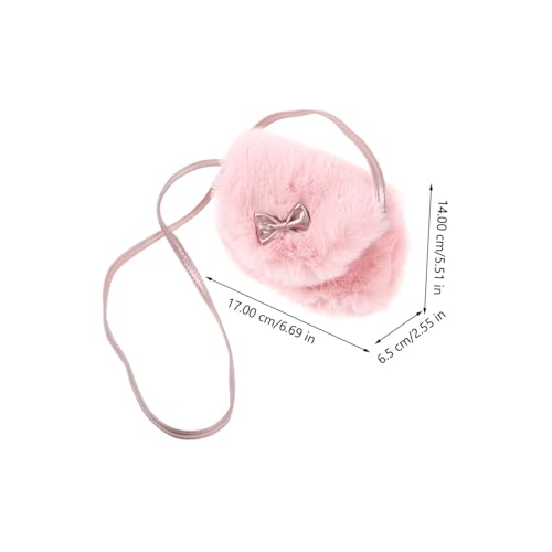 Healvian Süße Umhängetasche für Mädchen Rosa Felltasche Vielseitige Schultertasche Strapazierfähig und Geräumig für Sommerurlaub Strandpartys und Alltag Perfektes für Kleine Prinzessinnen von Healvian