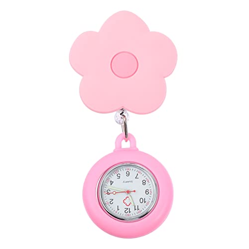 Healvian Stretchable Flower Pocket Watch Für Einziehbare Taschenuhr Mit Clip Praktische Und Farbenfrohe Uhr Für Pflegekräfte Und Schüler Für Alltag Modisches Accessoire von Healvian