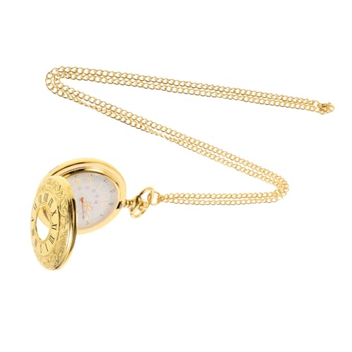 Healvian Retro-taschenuhr Mit Römischen Ziffern Kleine Vintage-Uhr Für Herren Taschenuhr Mit Geprägter Kette Antike Taschenuhr Aus Robusten Materialien von Healvian