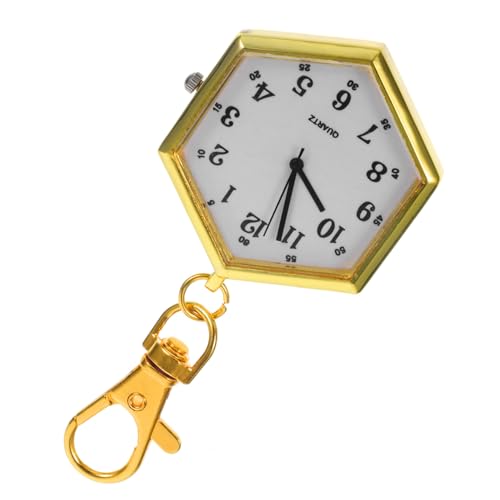 Healvian Taschenuhr Keychain goldene Uhr Kette betrachten Keychain -Taschenuhr Vintage-Uhren Ringuhr wachsame Schlüsselanhänger Uhrenzubehör Schlüsselanhänger Uhren Anhängeruhr Legierung von Healvian