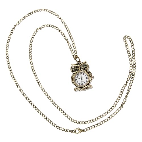 Healvian Vintage Taschenuhr Mit Eulenmotiv Unisex Mechanische Kette Tragbare Dekorationsuhr Für Männer Und Frauen Für Partys Und Besondere Anlässe von Healvian