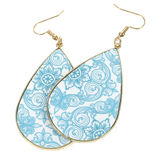 Healvian Teardrop Ohrhänger Leicht Vintage Stil Niedliche Tropfenförmige Ohrringe für Teen Mädchen Hängende Ohrschmuck in Hellblau Langlebig und Hautfreundlich für Alltag und Fest von Healvian