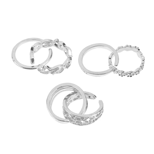 Healvian Teiliges Damen Ring mit Strassbesetzten Herz Motiven Modische Kreative Zehenringe aus Silberfarbenem Filigrane Offene Schmuckringe für Stilbewusste Frauen Vielseitig Kombinierbar von Healvian