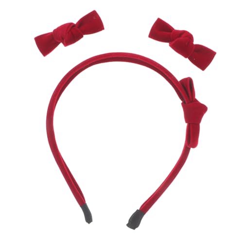 Healvian Teiliges Samt Haarband mit Schleife Weinrot Eleganter Haarschmuck für Mädchen und Frauen Vielseitig Einsetzbar für Alltag Party und Fotoshooting Formbeständig und Modisch von Healvian