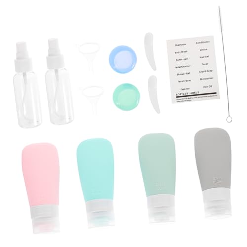 Healvian Teiliges Silikonbeschichtete Nachfüllflaschen Auslaufsichere Reisebehälter für Lotion Shampoo Make up entferner Wiederverwendbare Kosmetikflaschen Robust und Langlebig für von Healvian