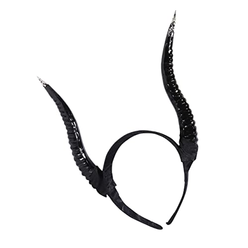 Healvian Teufelshorn Haarband Mit Antilopenhorn Design Lustiges Halloween Kostümzubehör Und Silbernes Headband Für Partys Und Cosplay von Healvian