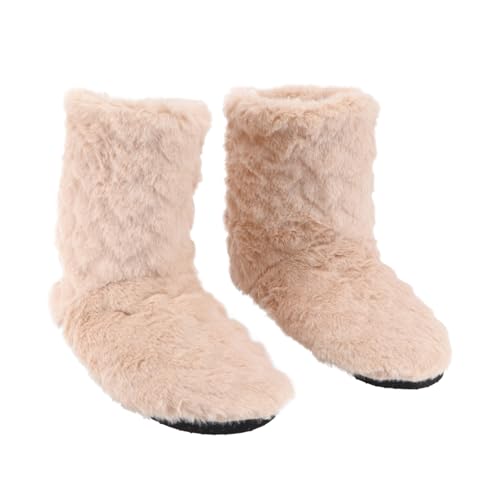 Healvian Thickened Floor Boots Warm Non skid Soft Sole Herbst Winter Unisex Komfortable Hausschuhe für Erwachsene Camel von Healvian