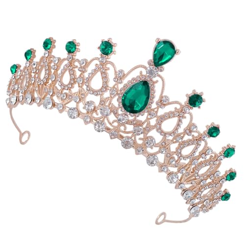 Healvian Tiara Krone mit Strasssteinen Leichte Metallkrone in Stabiles Haaraccessoire für Mädchen für Geburtstagsfeier Bühnenauftritt und Fotoshooting von Healvian