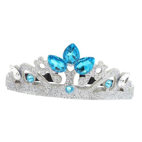 Healvian Tiara Stirnband mit Blauer Krone Leichter Kopfschmuck für Party Geburtstag Fotoshooting Langlebiges Haarschmuck Accessoire für Mädchen von Healvian