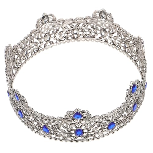 Healvian Tiara volle runde Kronen Königskrone der Männer Kronen der Abschlussballkönigin Kronenkönig mittelalterliche Königskrone volle runde Diademe Halloween-Kronen Zinklegierung Silver Healvian Tiara volle runde Kronen Königskrone der Männer Kronen der Abschlussballkönigin Kronenkönig mittelalterliche Königskrone volle runde Diademe Halloween-Kronen Zinklegierung Silver von Healvian