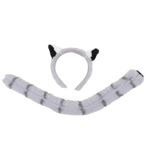 Healvian Tierohren Haarreif und Set Strapazierfähiges Kostüm Accessoire für Frauen Festival Party Kopfschmuck Umweltfreundlich Verformungsbeständig Geeignet für Erwachsene und Mädchen von Healvian