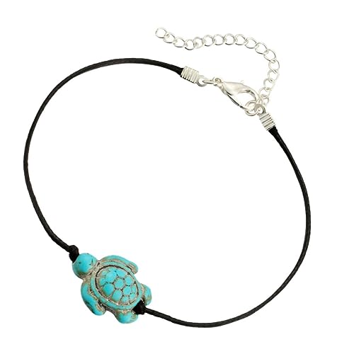 Healvian Tierschmuck Schildkröten Fußkettchen Damen Verstellbar Knöchel Kette Modisch Elegant für Frauen und Mädchen von Healvian