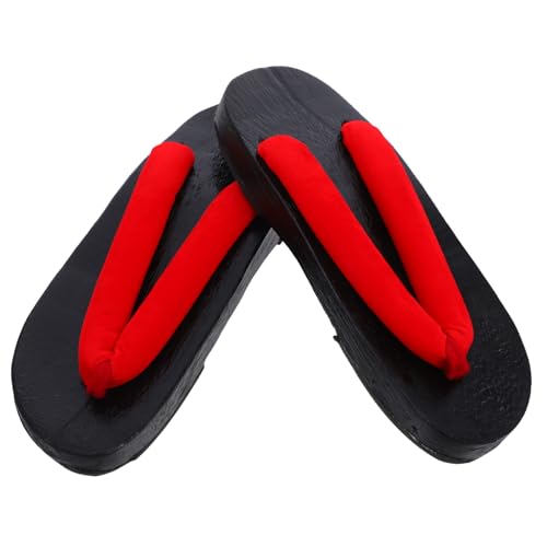 Healvian Traditionelle Japanische Clog Slippers Herren Flache rutschfeste Sohle Bequeme Leichte Holzsandalen für Alltag und Shopping Modische Slipper mit Langlebigem von Healvian