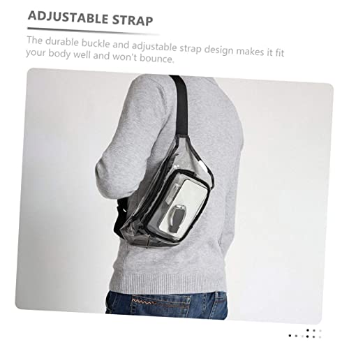 Healvian Transparente Bauchtasche Outdoor Waist Bag mit Verstellbarem Gürtel Praktische Sport Brusttasche für Camping Wandern Joggen Multifunktional für Damen und Herren von Healvian