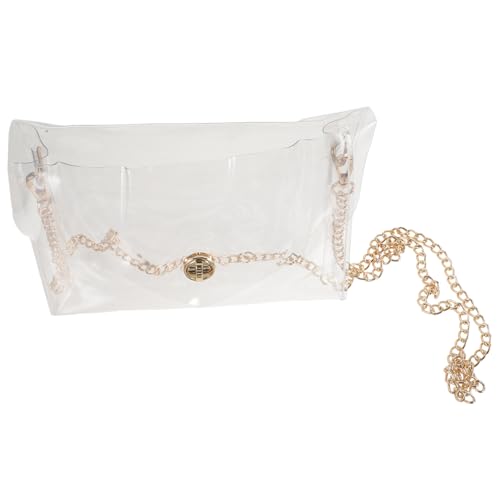 Healvian Transparente Crossbody Tasche Damen PVC Klar Schultertasche mit Kette Modische Konzert Geldbörse Leichte Stadion Umhängetasche für Frauen von Healvian