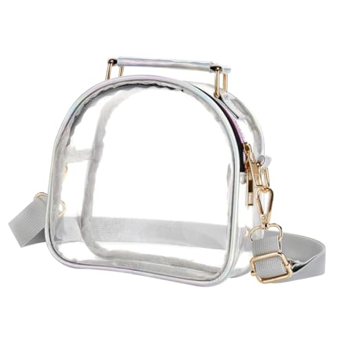 Healvian Transparente Damen Crossbody Tasche aus Geruchsneutralem Tpu Leichte Schultertasche mit Vielseitigem Stauraum für Handy und Geldbörse Modische Outdoor Umhängetasche für Shopping von Healvian