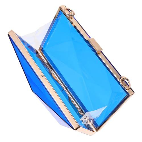 Healvian Transparente Farbige Clutch mit Kettengurt Stilvolle Abendtasche für Damen Mittelgroß Geräumig für Handy Kosmetik und Karten Modische Umhängetasche für Party Hochzeit und Alltag von Healvian