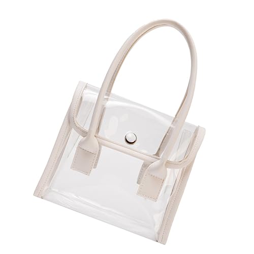 Healvian Transparente Geleetasche Für Mädchen Geldbörsen Klare Tragetasche Klare Geldbörse Trendy Tasche Gelee-tasche Lady Handtasche Transparente Jelly -tasche Gelee-handtasche Pvc Weiß von Healvian