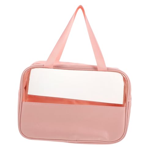 Healvian Transparente Kosmetiktasche Groß Damen Reise Leicht PU Material Vielseitig für Make Up und Toilettenartikel Camping Business von Healvian
