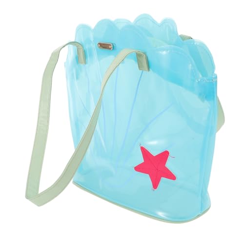 Healvian Transparente Muschel-strandtasche Damen Wasserdichte Schultertasche mit Großer Kapazität Sandabweisende Sommer Pooltasche Vielseitige Handtasche für Urlaub und Stadionbesuche von Healvian