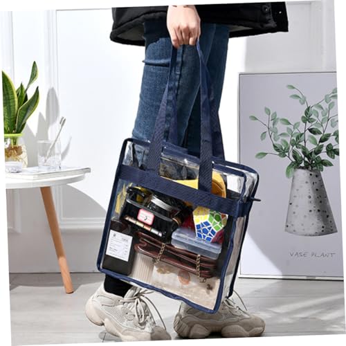 Healvian Transparente PVC Schultertasche Damen Sommer Beach Bag Große Kapazität Leichte Umhängetasche Modische Handtasche für Alltag und Reisen Schwarz von Healvian