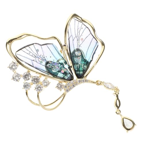 Healvian Transparente Schmetterling Brosche Pin Damen Kleidung Anstecker Eleganter Tier Schmuck Geschenkidee für Geburtstag Muttertag Weihnachten von Healvian