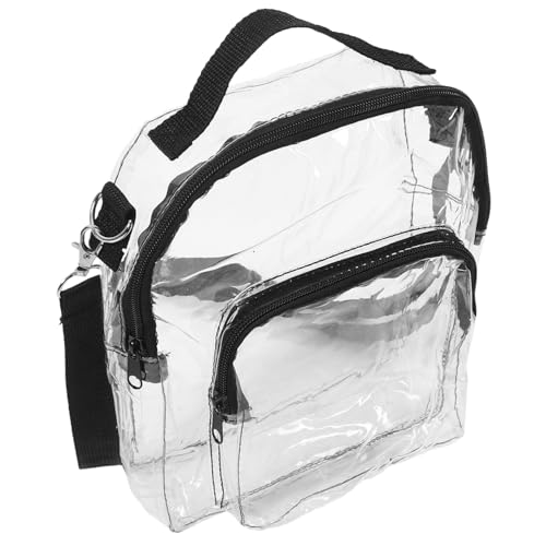 Healvian Transparente Umhängetasche Damen Herren Verstellbarer Schulterriemen Vielseitige Crossbody Tasche für Freizeit Reisen Stadionveranstaltungen von Healvian