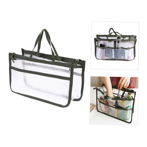 Healvian Transparente wasserdichte Kosmetiktasche für Reisen PVC Aufbewahrungsbeutel für Toilettenartikel und Make Up Grün Praktischer Organizer für Damen und Herren von Healvian