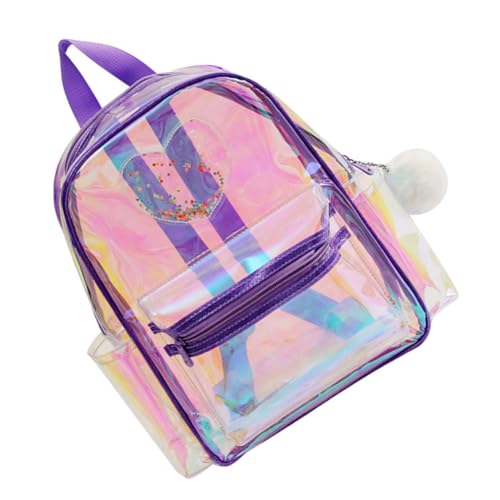 Healvian Transparenter Rucksack mit Herzmotiv Schulranzen für Mädchen Leichter Robuster Stadtrucksack Durchsichtiger Konzert Beutel Geräumig und Pflegeleicht für Teens von Healvian