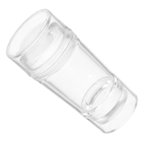 Healvian Transparenter Silikon Nagelstempel mit Abdeckung Doppelkopf Nail Art Stamping Tool für French Manicure DIY Präziser French Tip Stempel Nail Stamper von Healvian