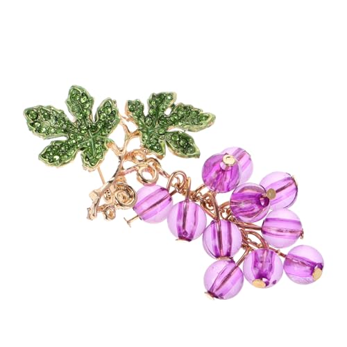 Healvian Trauben Brosche für Damen Kreative Brosche mit Kunststein für Pullover Schals Hüte und Rucksäcke Langlebige Vielseitig Tragbar Einzigartige Gestaltung von Healvian