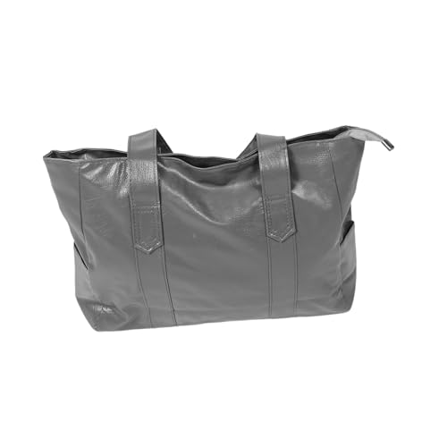 Healvian Trendige Einkaufstaschen Laptoptasche lässige Handtaschen für Frauen Einzelgurt -Reisemotenziel Frauentasche mit großem Fassungsvermögen Gefälschte Lederhandtasche Pu Grau von Healvian