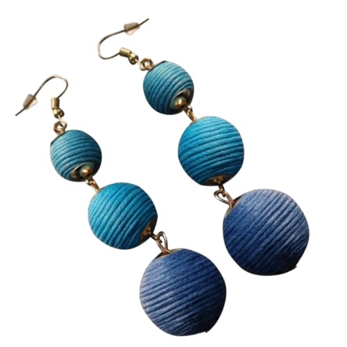 Healvian Triple Thread Lantern Ball Ohrringe Leichte Korrosionsbeständige Dangle Ohrstecker mit Fadenball Design Partys Strand Events Healvian Triple Thread Lantern Ball Ohrringe Leichte Korrosionsbeständige Dangle Ohrstecker mit Fadenball Design Partys Strand Events von Healvian