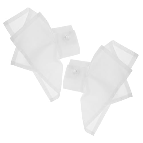 Healvian Trompeten Fake Ärmel Abnehmbarer Ärmel Abnehmbare Kleidungsärmel Falsche Ärmel Handgelenk Fake Ärmel Abdeckung Weißes Polyester von Healvian