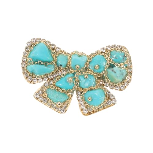 Healvian Türkis Schleifenbrosche Damen Brosche Anstecknadel Modischer Schmuck für Anzug Hemd Kleid Pullover Rucksack Vielseitige Modeaccessoire für Business Party Alltag von Healvian