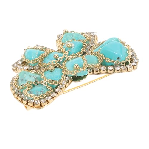 Healvian Türkisfarbene Schleifenbrosche mit Eleganter Schleifendekoration Modische Anstecknadel für Kleidung Vielseitig Kombinierbar mit Anzügen Hemden Kleidern Pullovern und Rucksäcken von Healvian