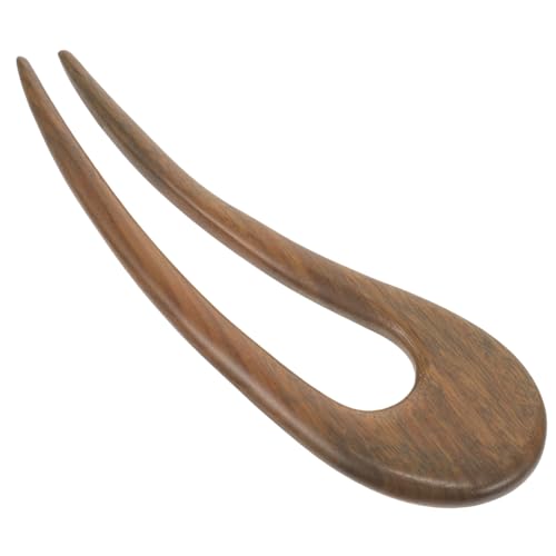 Healvian U Förmige Haarnadel aus Grünem Sandelholz Haargabel für Lange Haare Leichter Vintage Haarstab für Hochsteckfrisuren Vielseitiges Haaraccessoire für Damen Geschenkidee von Healvian