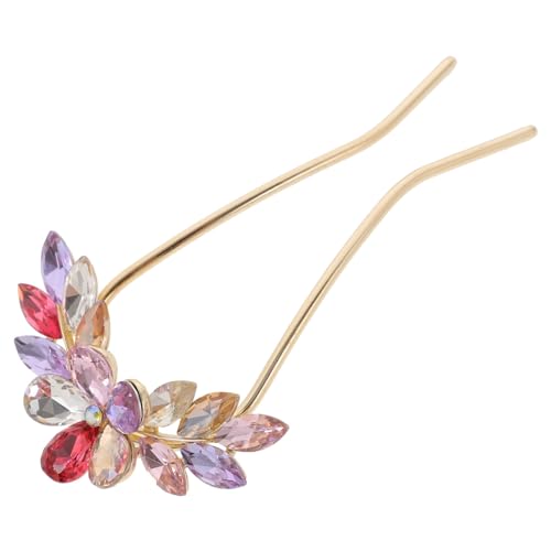 Healvian U Förmige Haarnadel mit Funkelnden Strasssteinen Großer Französischer Haarnadelstab Sicherer für Damen Vielseitiger Brautschmuck für Hochzeit und Hochsteckfrisuren von Healvian