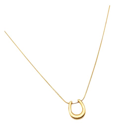 Healvian U Förmige Halskette Damen Vergoldet Leichtes Design Statement Kette Schmuck für Frauen zu Weihnachten Geburtstag Valentinstag von Healvian